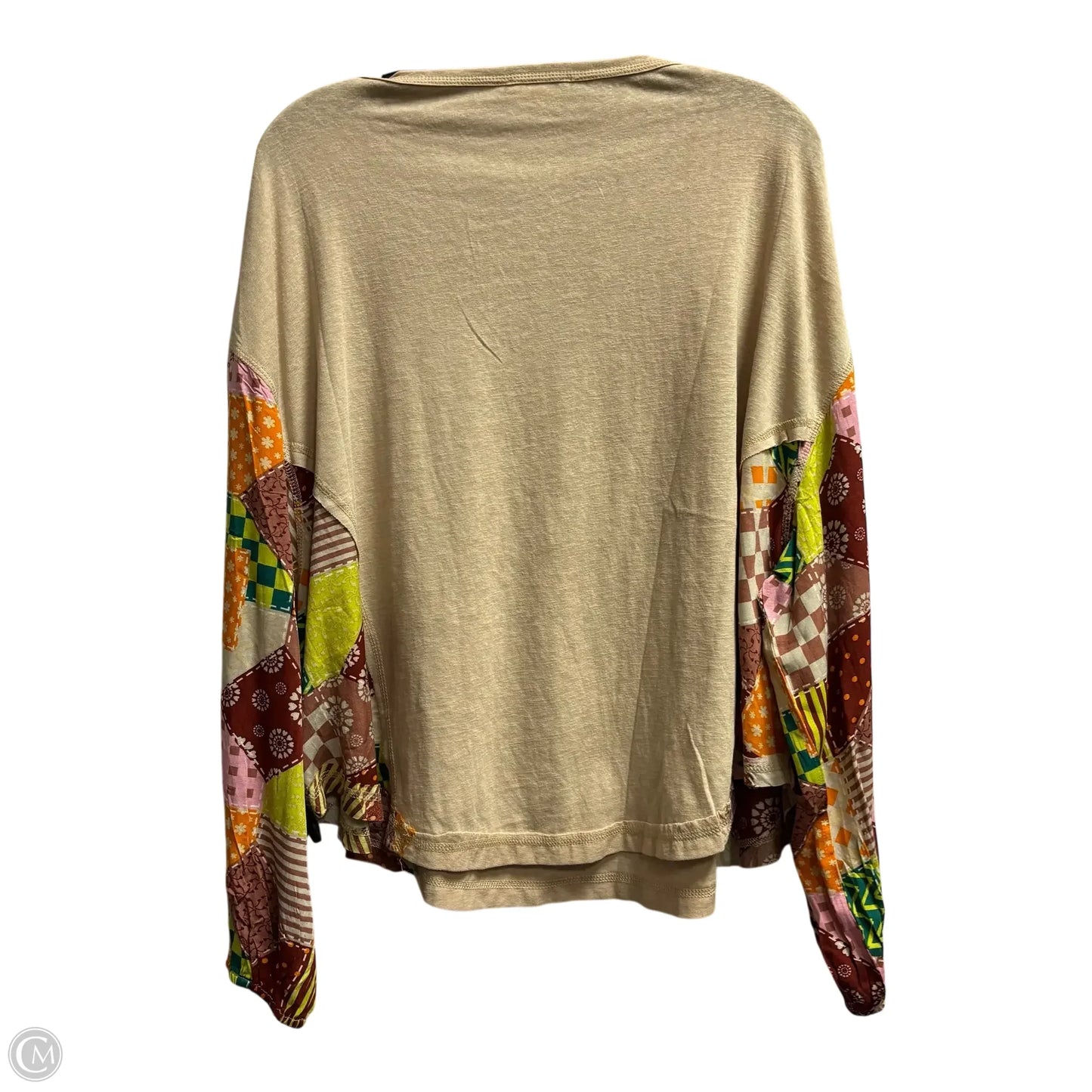 Top Long Sleeve By Easel In Cream, Size: S