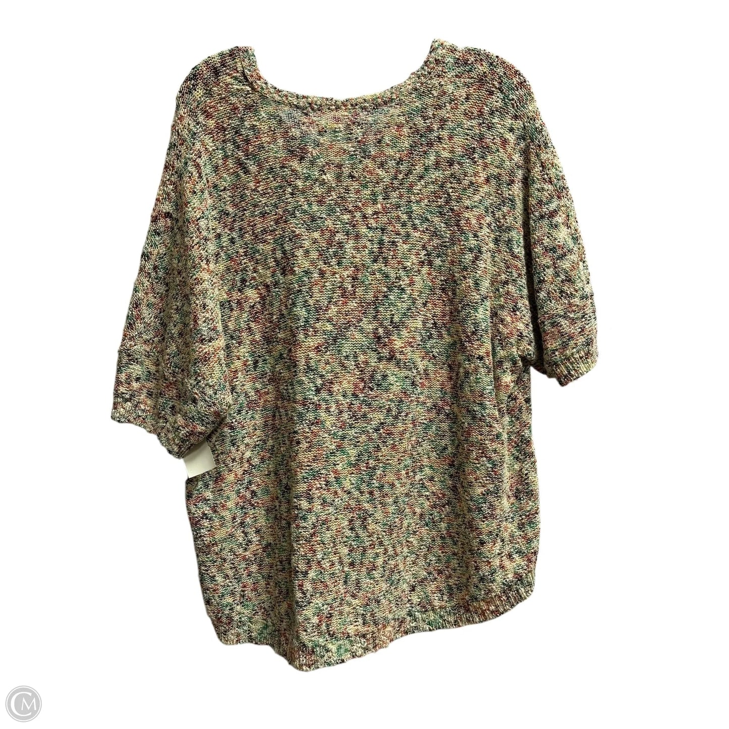 Sweater Short Sleeve By Loft In Cream, Size: L