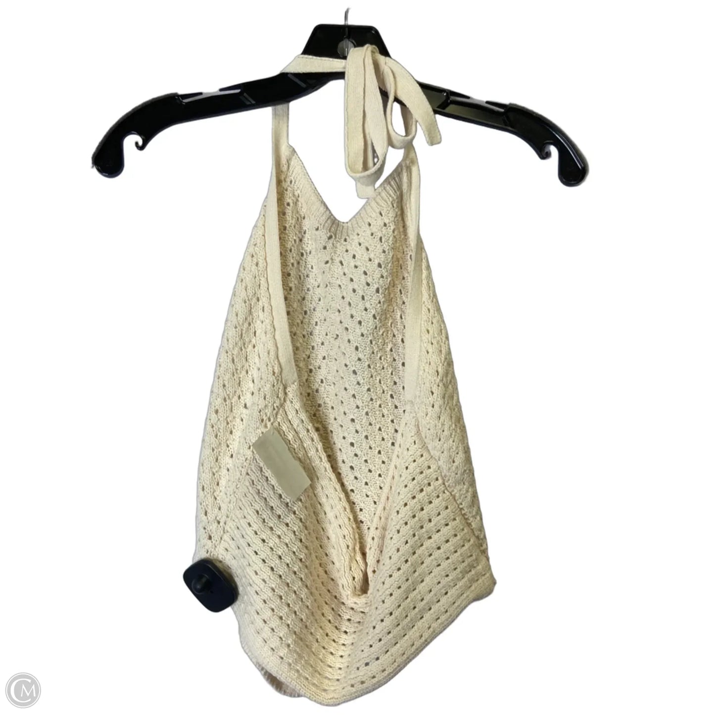Top Sleeveless By Guess In Cream, Size: M