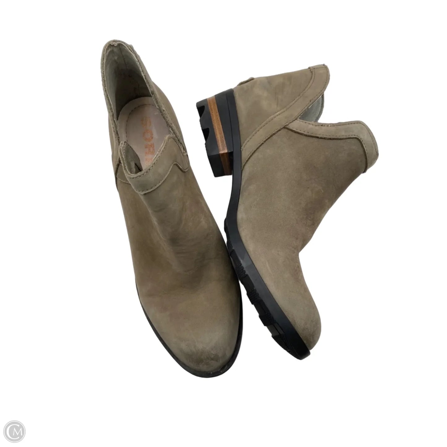 Boots Ankle Heels By Sorel In Green, Size: 9.5