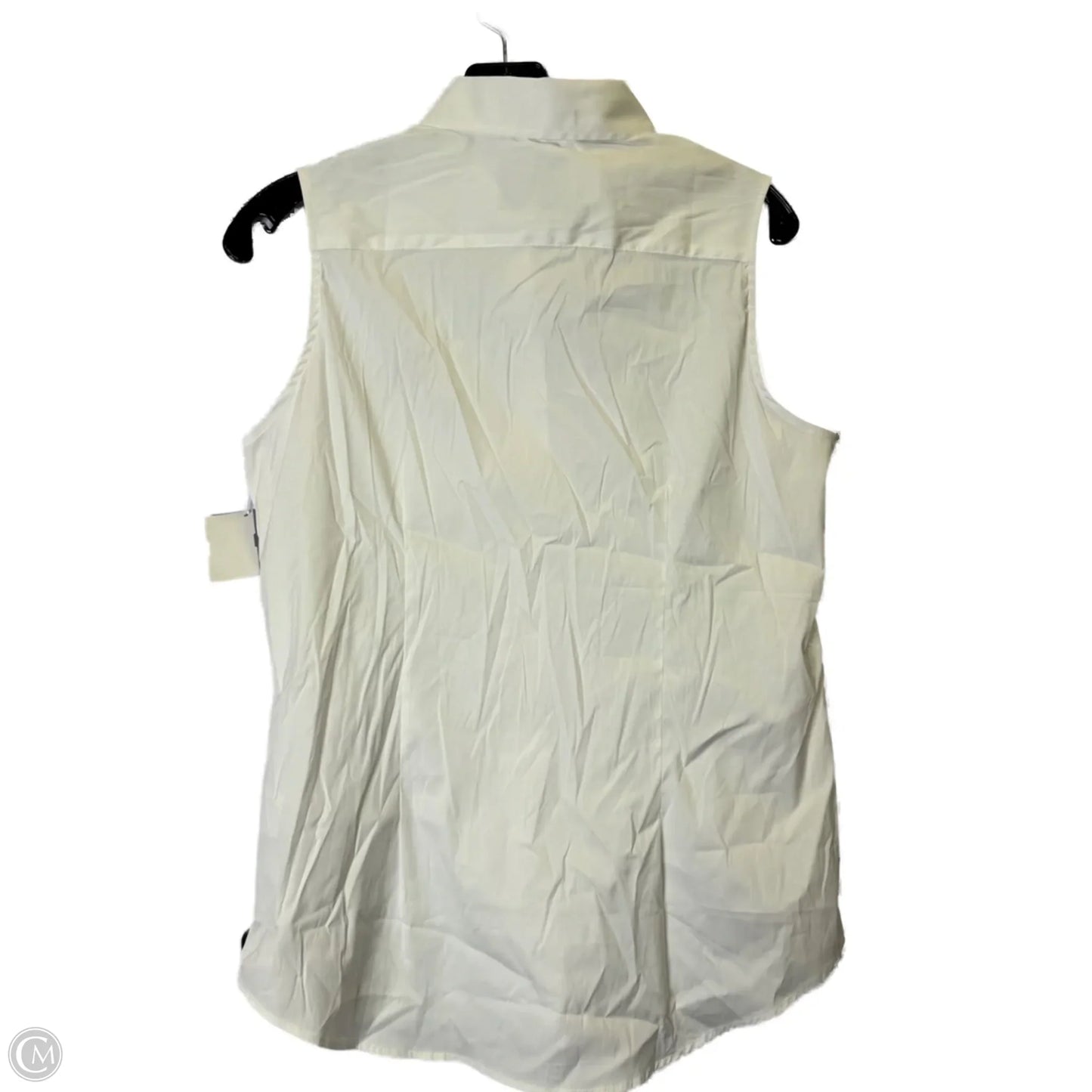 Top Sleeveless By Cmb In White, Size: L