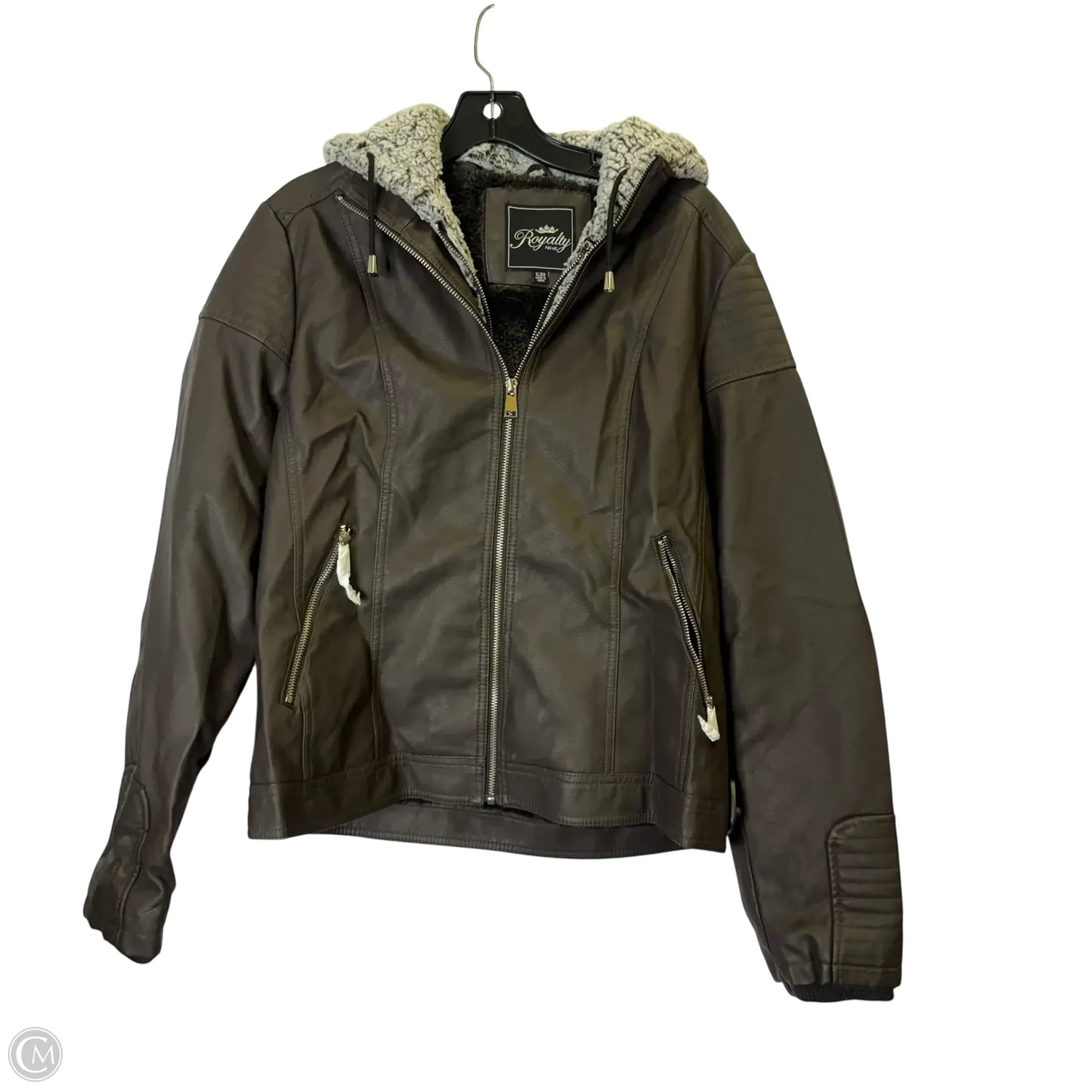 Jacket Moto By Royalty In Brown, Size: Xl