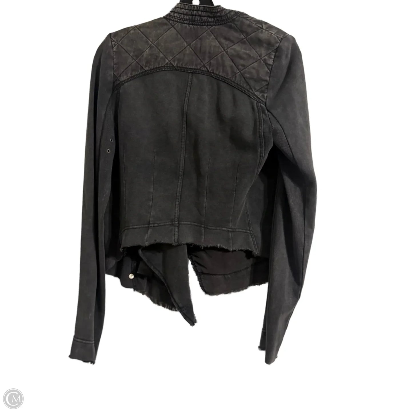 Jacket Moto By Free People In Grey, Size: S
