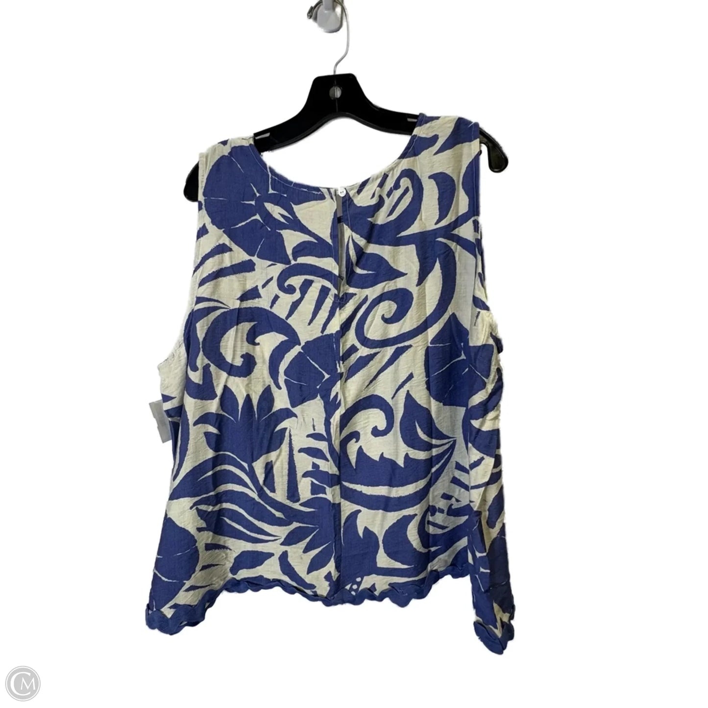 Top Sleeveless By Chicsoul In Blue, Size: 3x