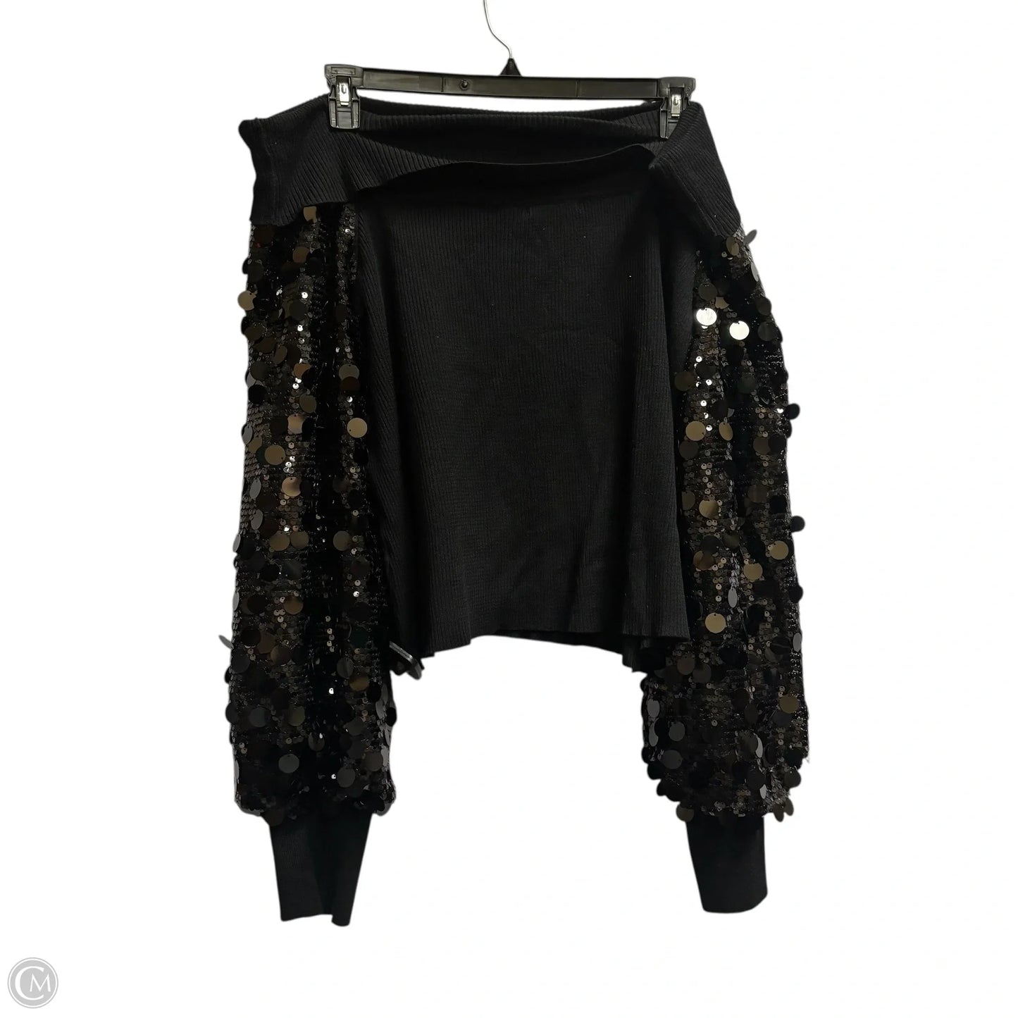 Top Long Sleeve By Cato In Black, Size: 22