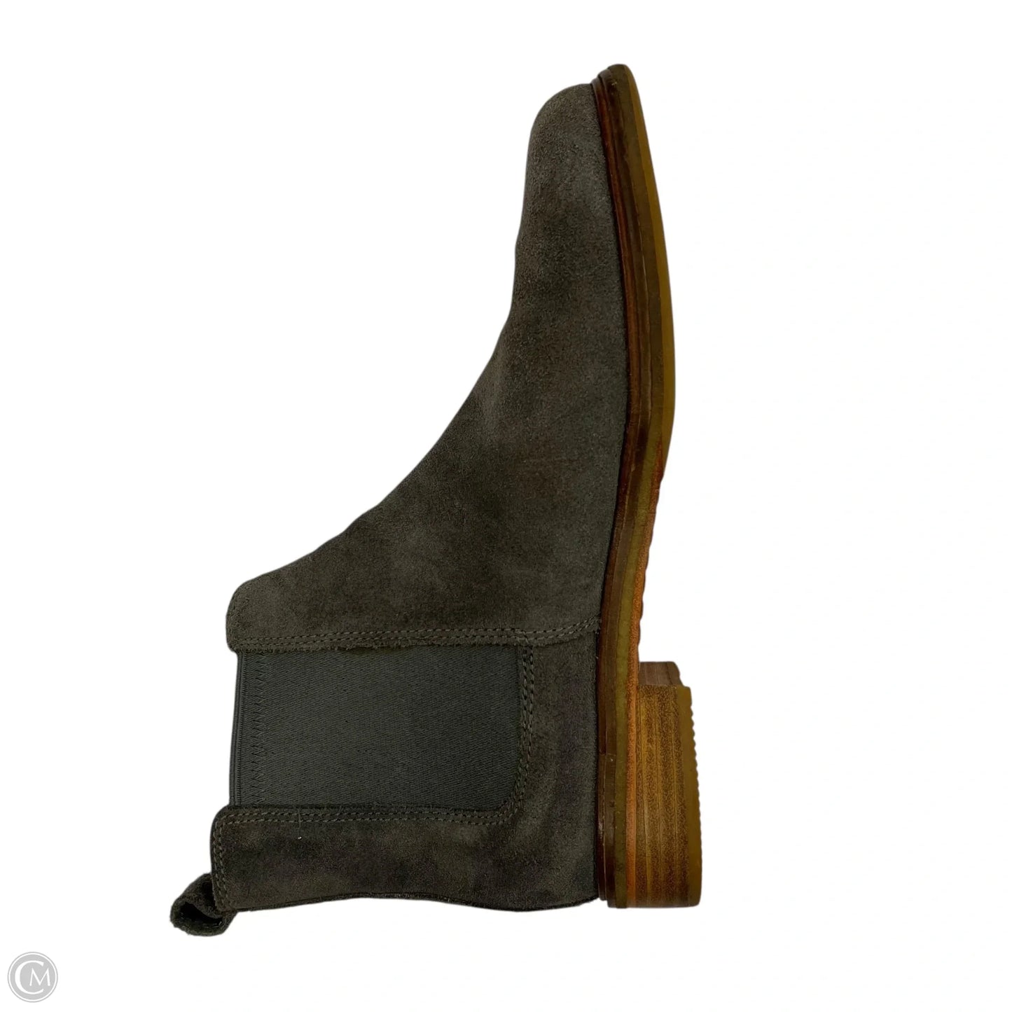 Boots Ankle Flats By Clarks In Grey, Size: 8