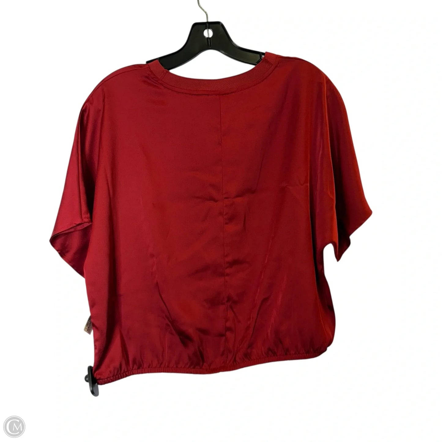 Blouse Short Sleeve By A New Day In Red, Size: M