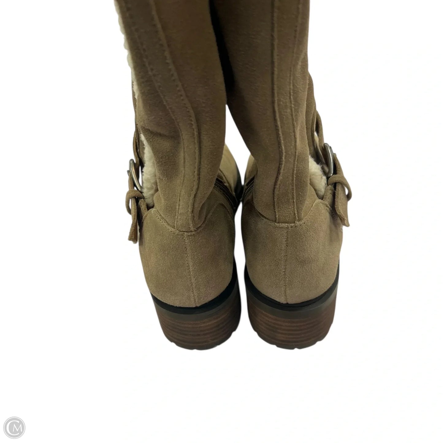 Boots Mid-calf Flats By Lucky Brand In Taupe, Size: 6.5