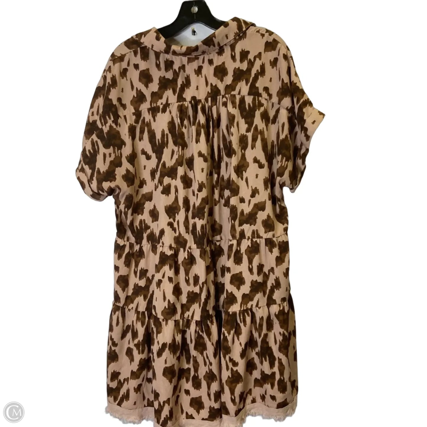 Dress Casual Short By Umgee In Pink & Tan, Size: L