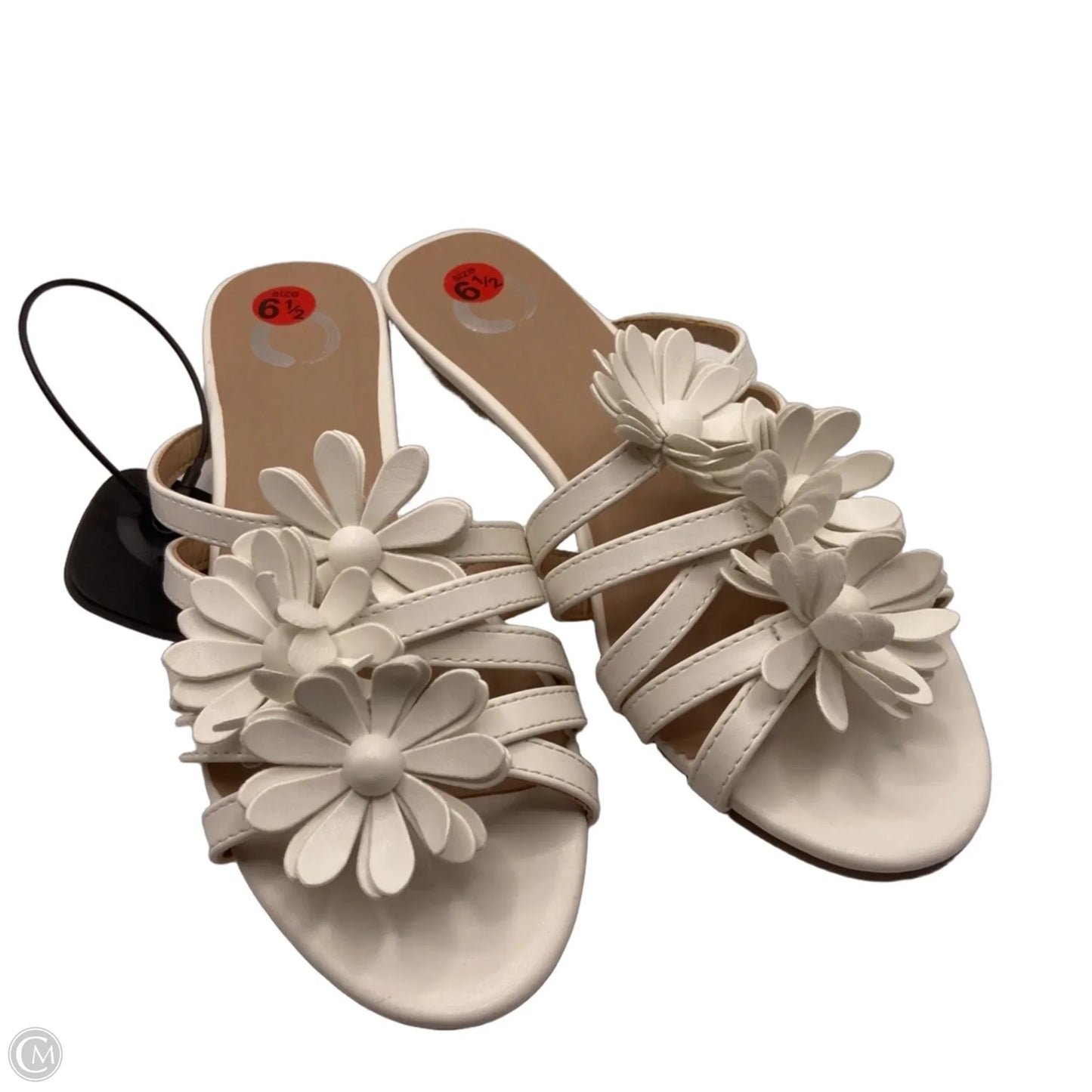 Sandals Flats By Journee In White, Size: 6.5