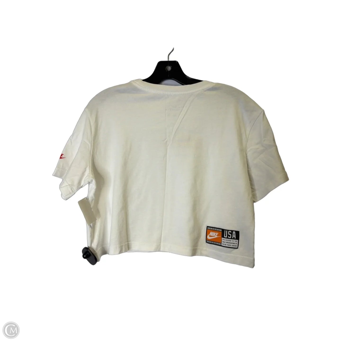 Athletic Top Short Sleeve By Nike Apparel In White, Size: S