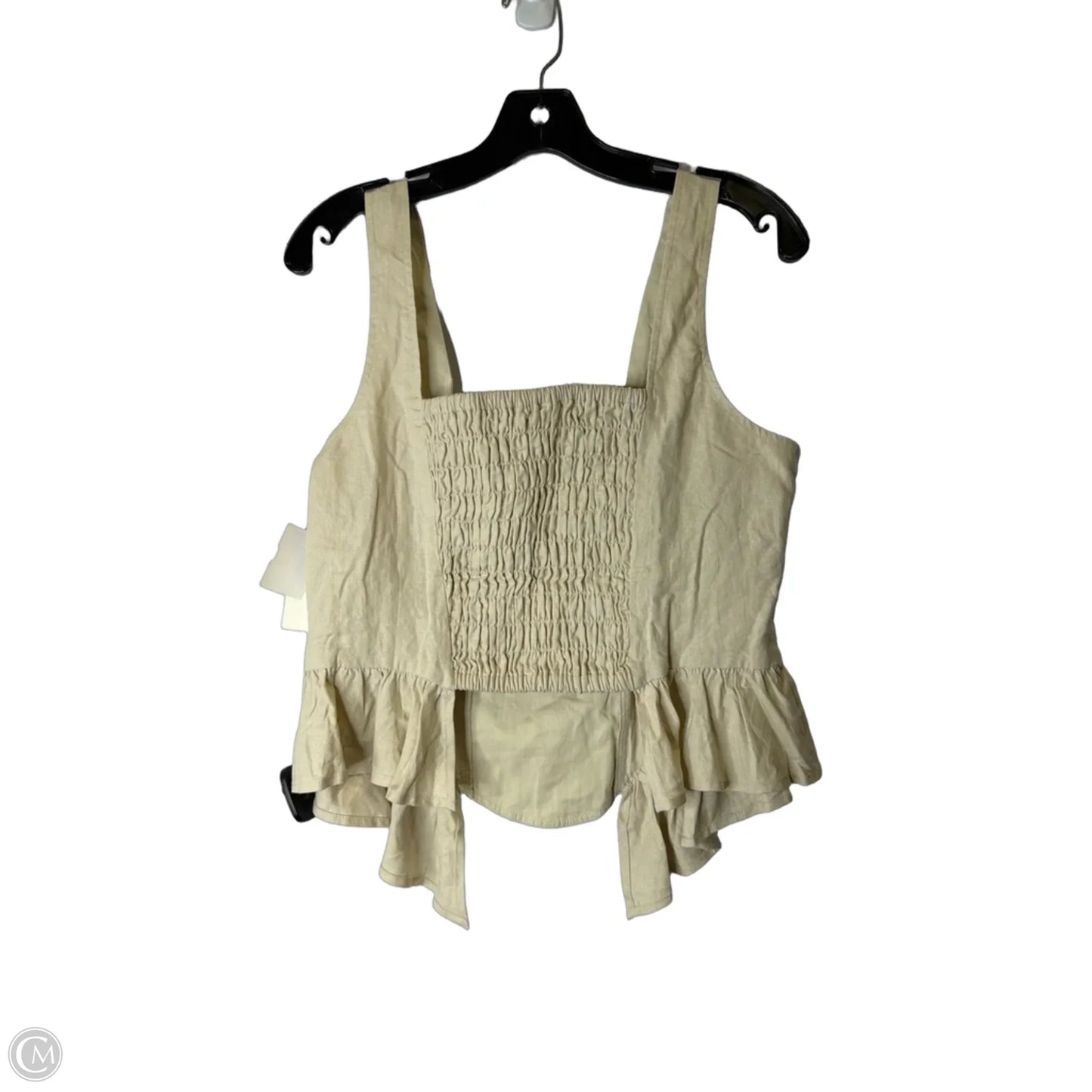 Top Sleeveless By Open Edit In Tan, Size: L