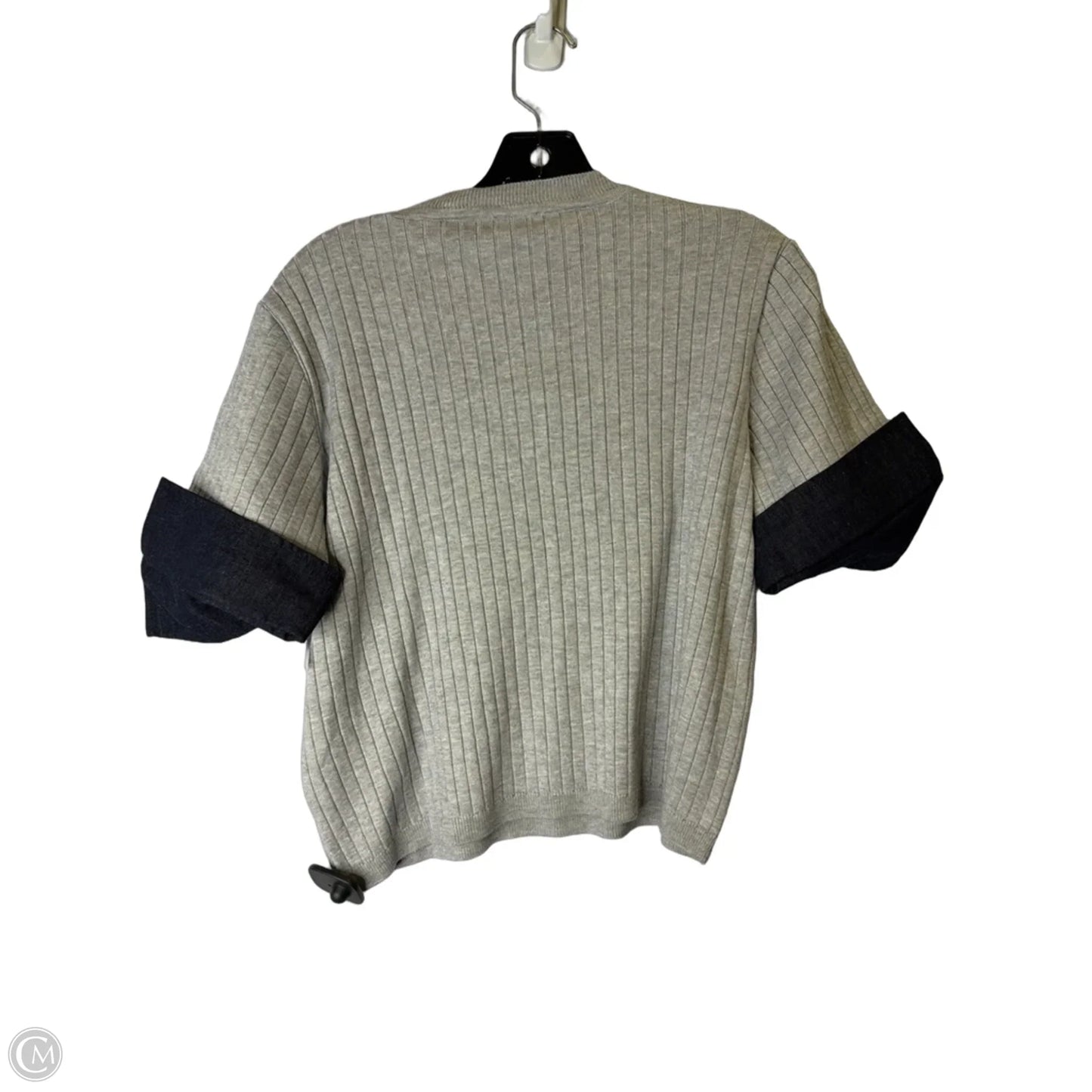 Top Short Sleeve By Maeve In Grey, Size: L
