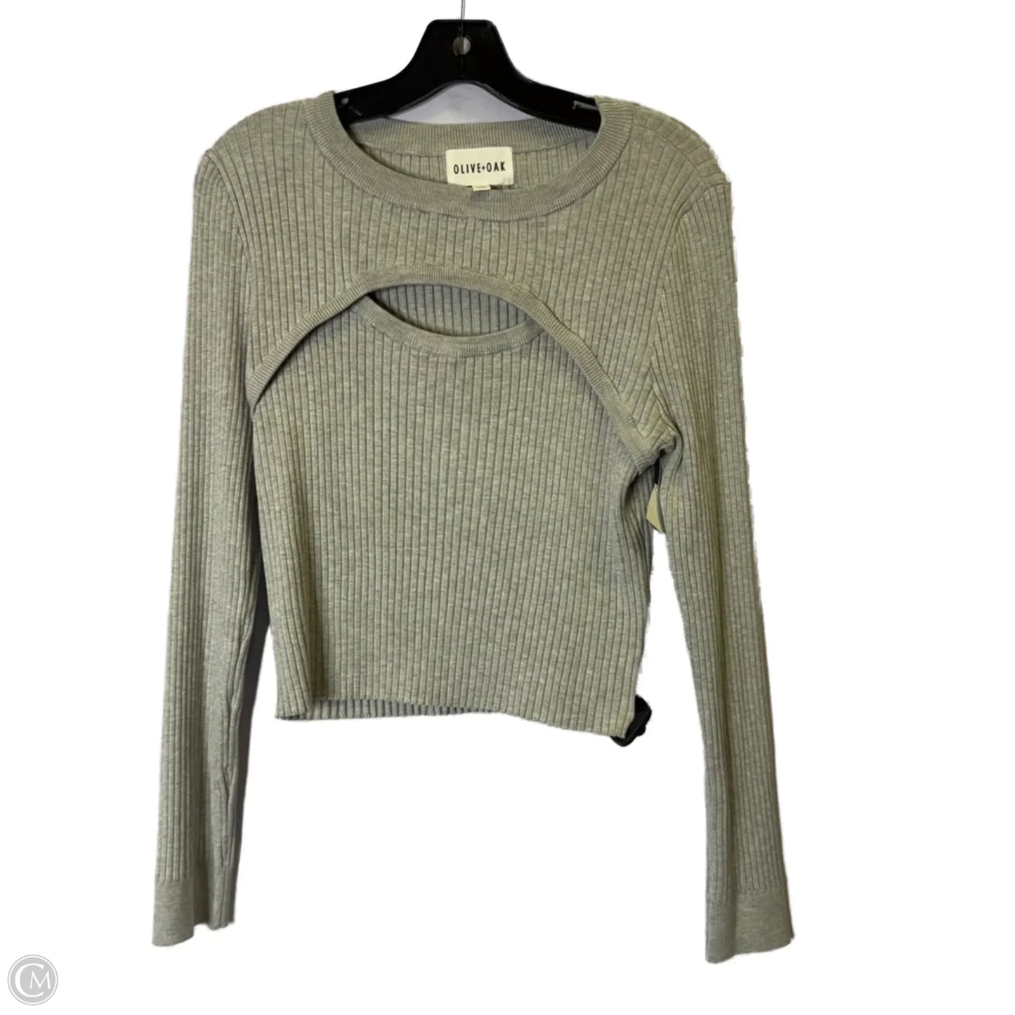 Top Long Sleeve By Olive And Oak In Grey, Size: Xl