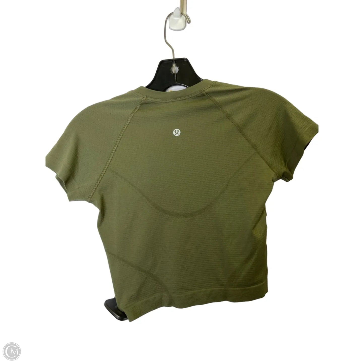 Athletic Top Short Sleeve By Lululemon In Green, Size: 4