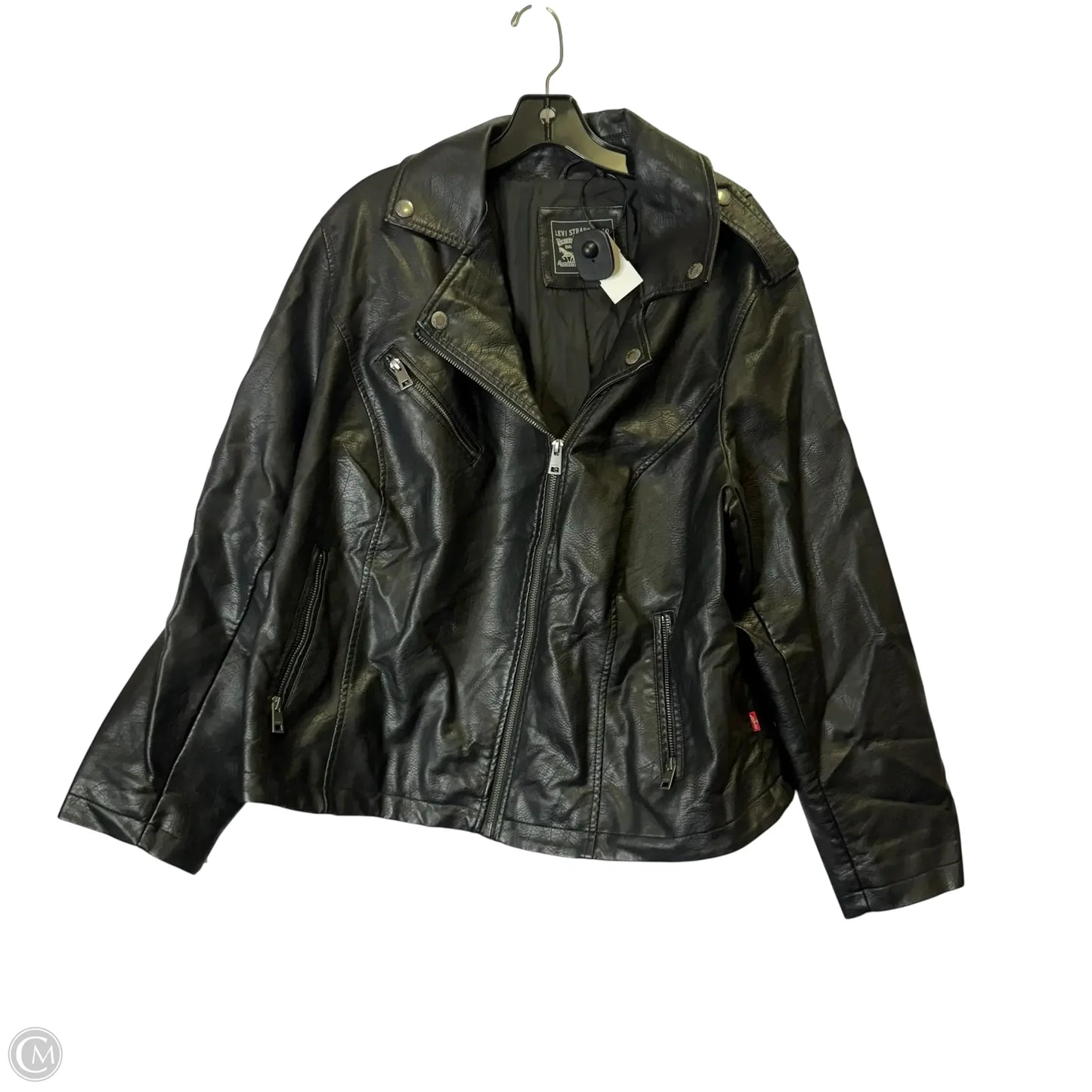 Jacket Moto By Levis In Black, Size: 2x