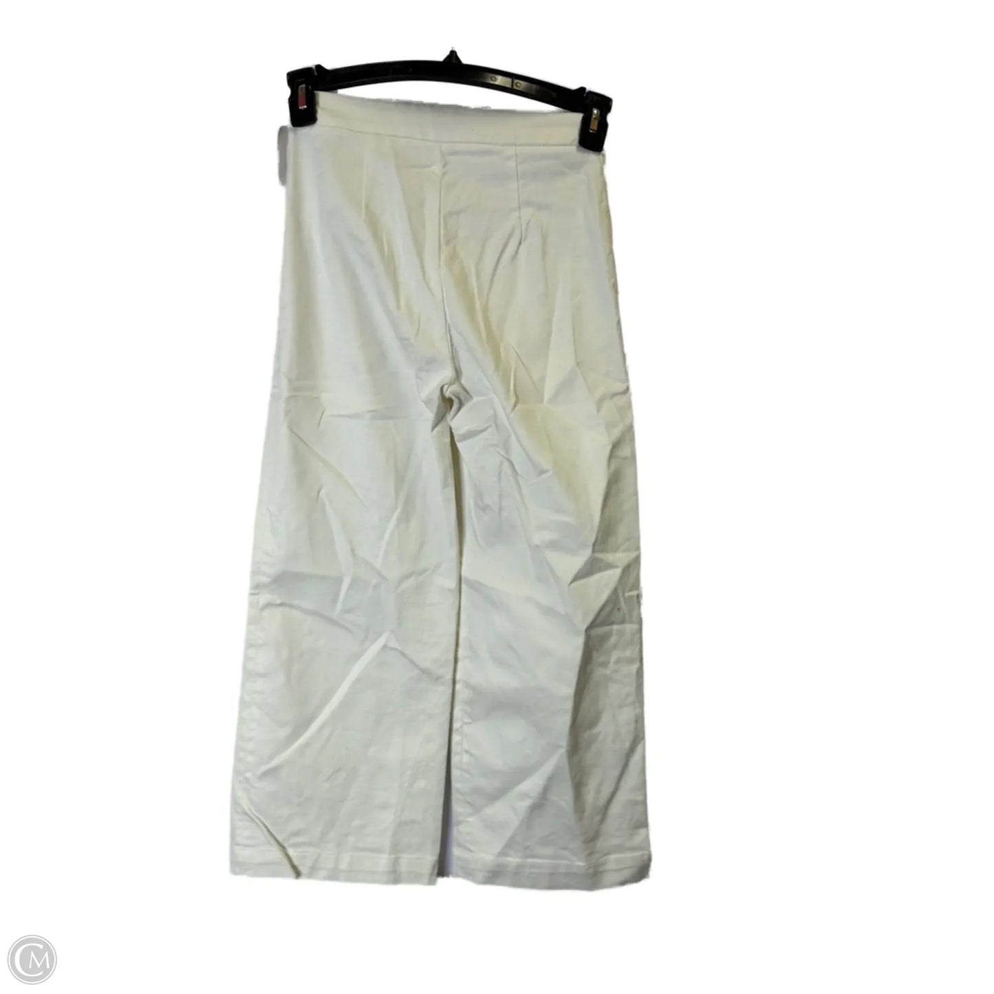 Jeans Wide Leg By H&m In White Denim, Size: 2p