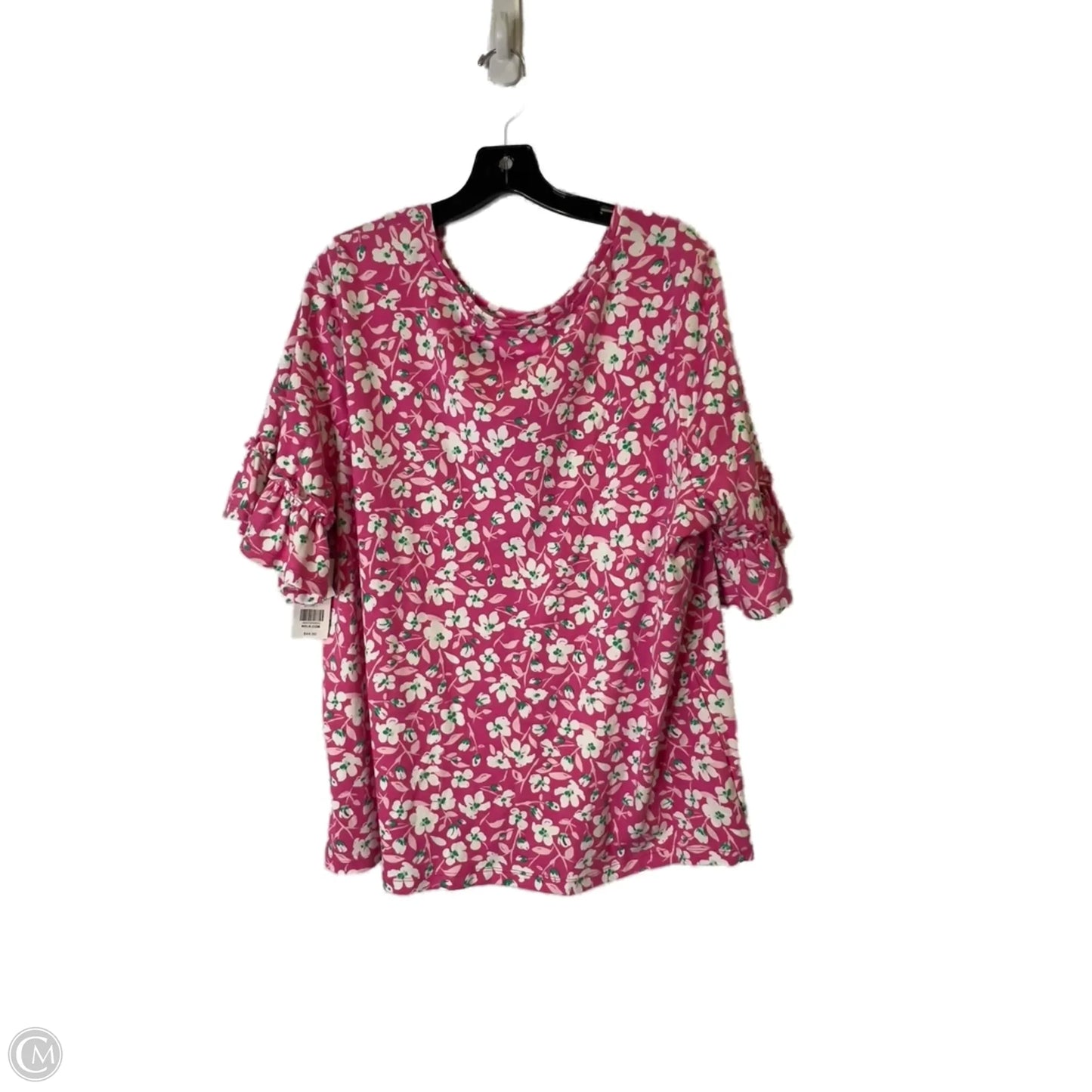 Top Short Sleeve By Kim Rogers In Pink, Size: 2x