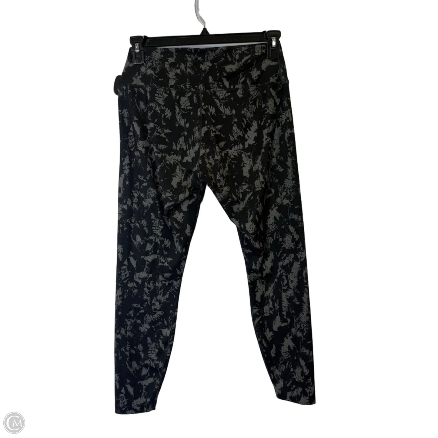Athletic Leggings By Nike Apparel In Black & Grey, Size: L