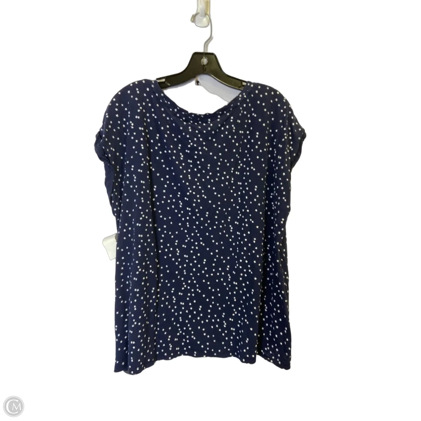 Top Short Sleeve By Talbots In Blue, Size: 2x