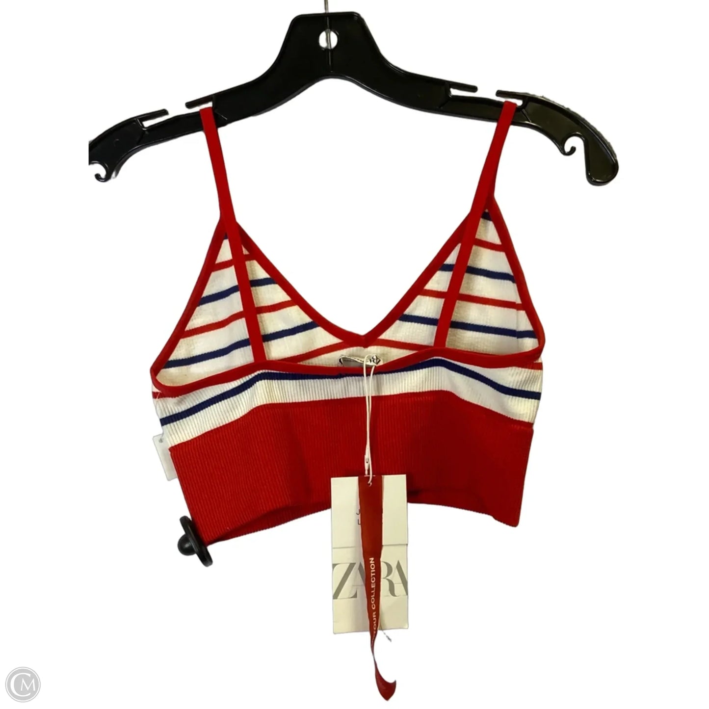 Bralette By Zara In Blue Red & White, Size: Xs