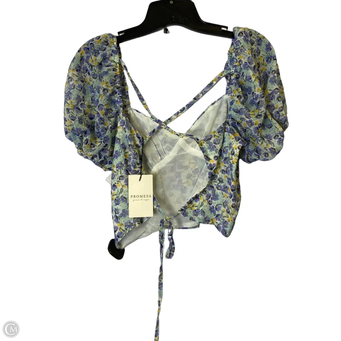 Blouse Short Sleeve By Promesa In Floral Print, Size: S