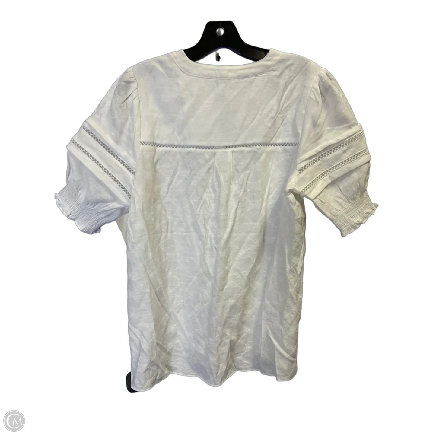 Top Short Sleeve By Clothes Mentor In White, Size: S