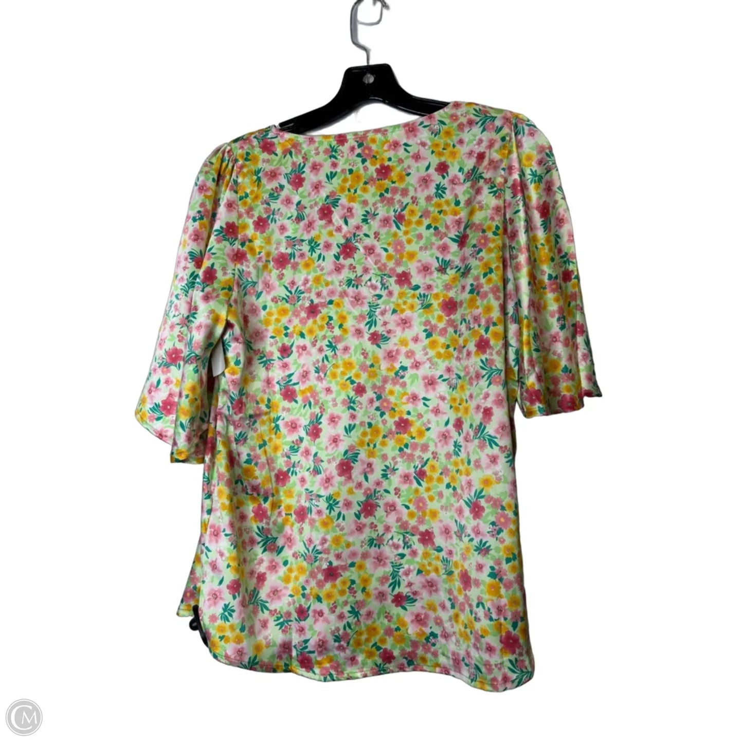 Blouse Short Sleeve By Emily Wonder In Floral Print, Size: S