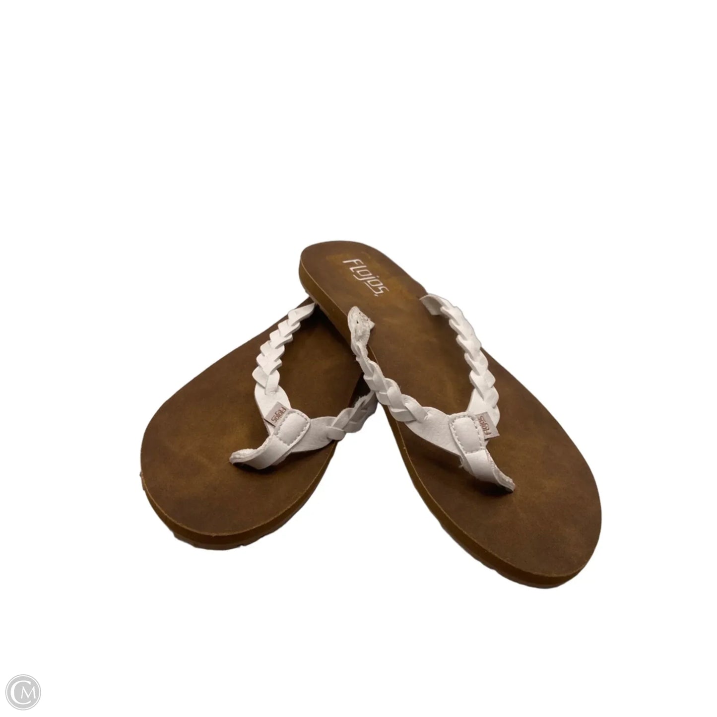 Sandals Flip Flops By Clothes Mentor In White, Size: 9