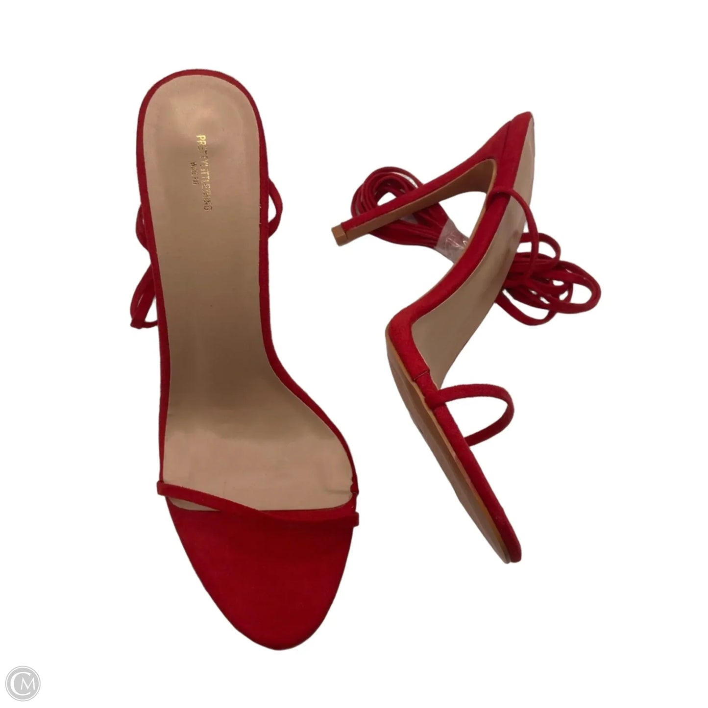 Shoes Heels Stiletto By Pretty Little Thing In Red, Size: 8