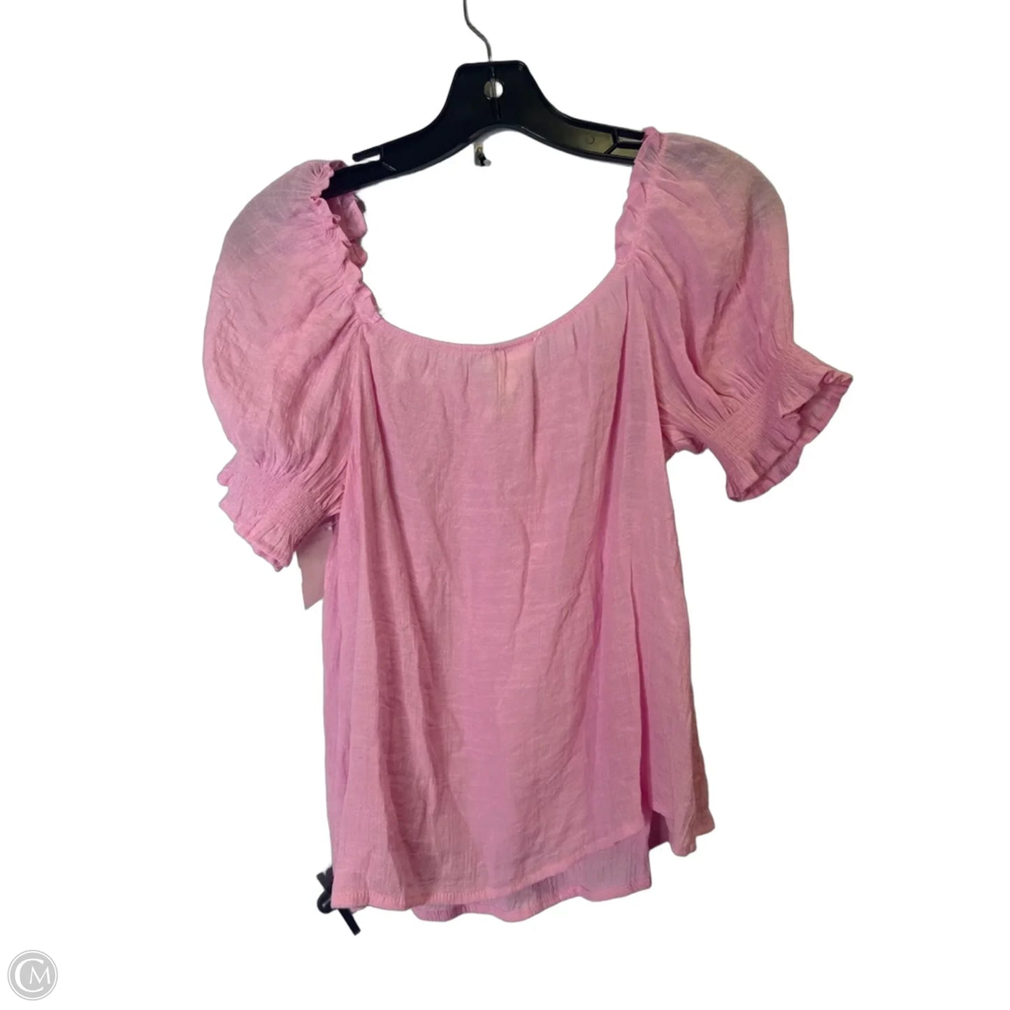 Top Short Sleeve By Blu Pepper In Pink, Size: M