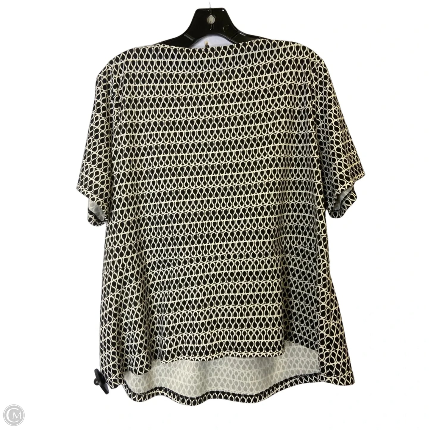 Top Short Sleeve By Talbots In Black, Size: 2x Petite