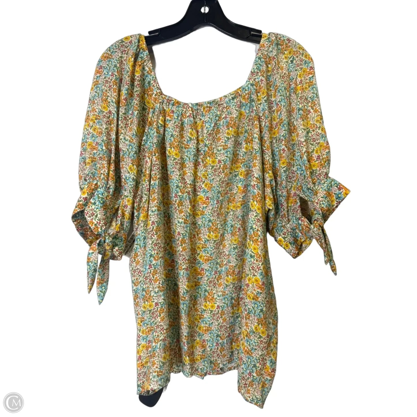 Top Short Sleeve By Lc Lauren Conrad In Floral Print, Size: Xl