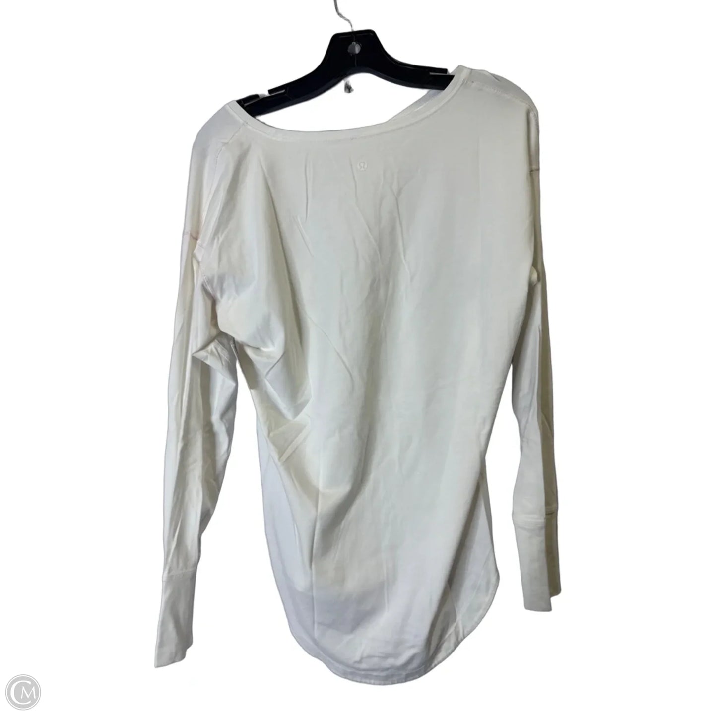 Athletic Top Long Sleeve Crewneck By Lululemon In White, Size: M