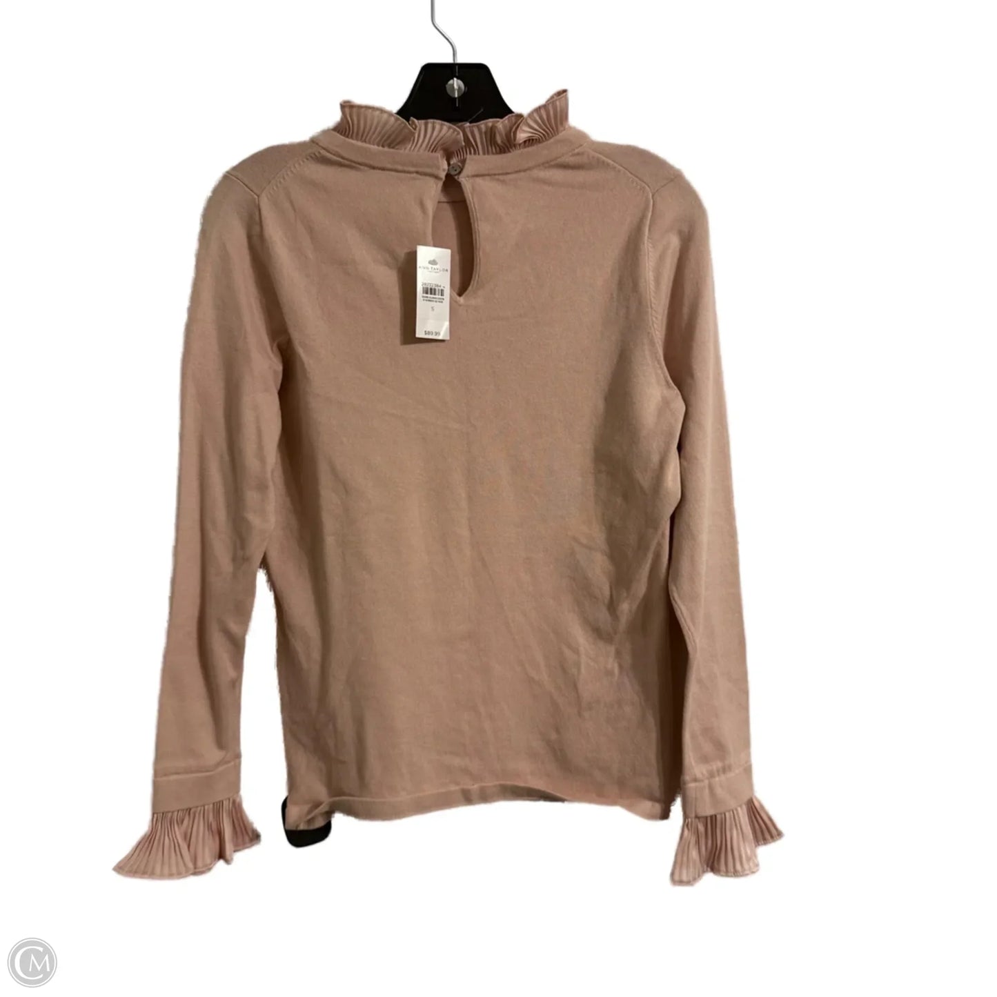 Top Long Sleeve By Ann Taylor In Pink, Size: S