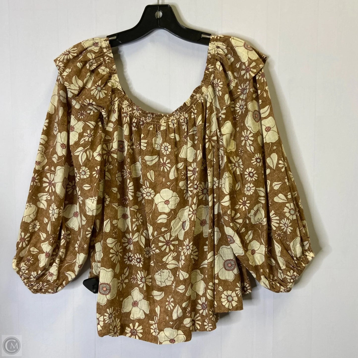 Top Short Sleeve By Free People In Brown, Size: M