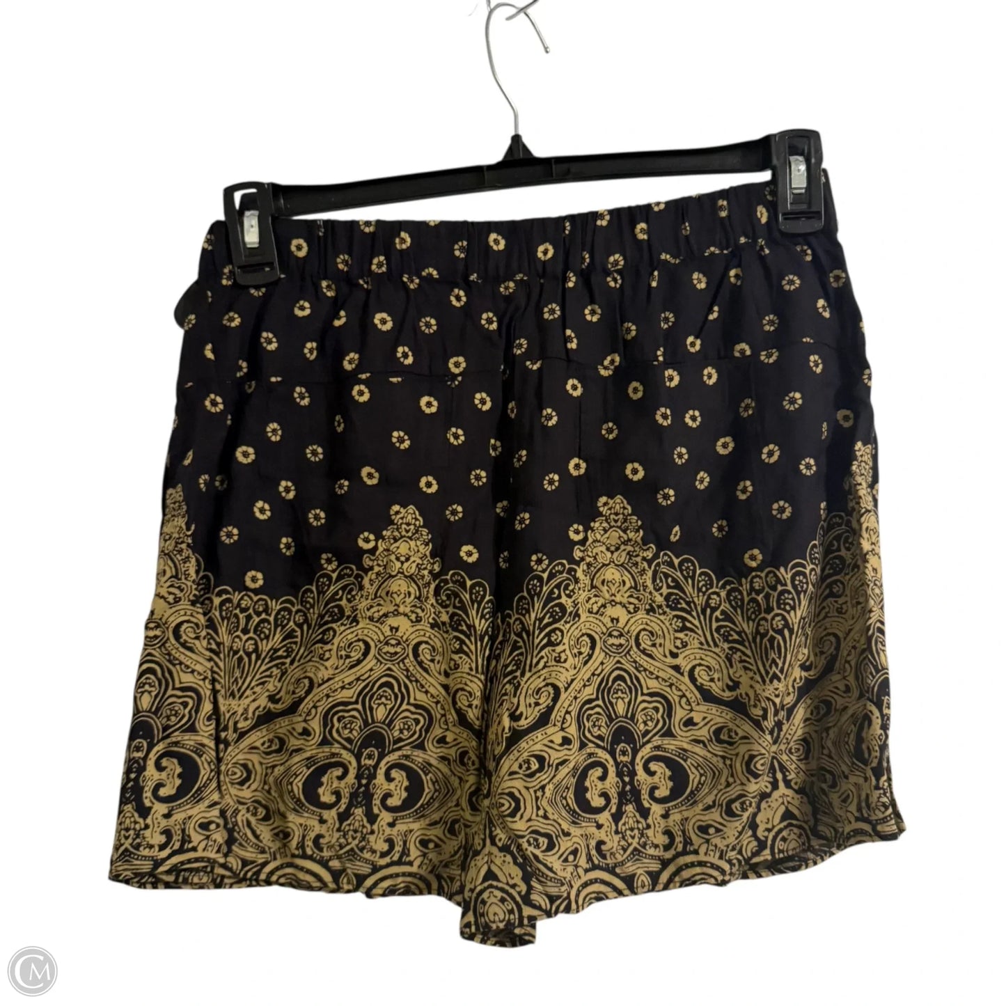 Shorts By Anthropologie In Black & Gold, Size: Xs