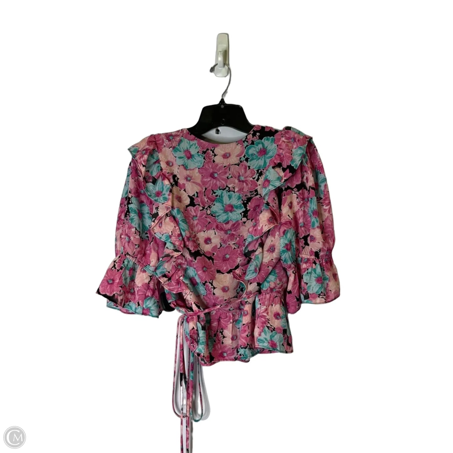 Blouse Short Sleeve By Wayf In Floral Print, Size: L