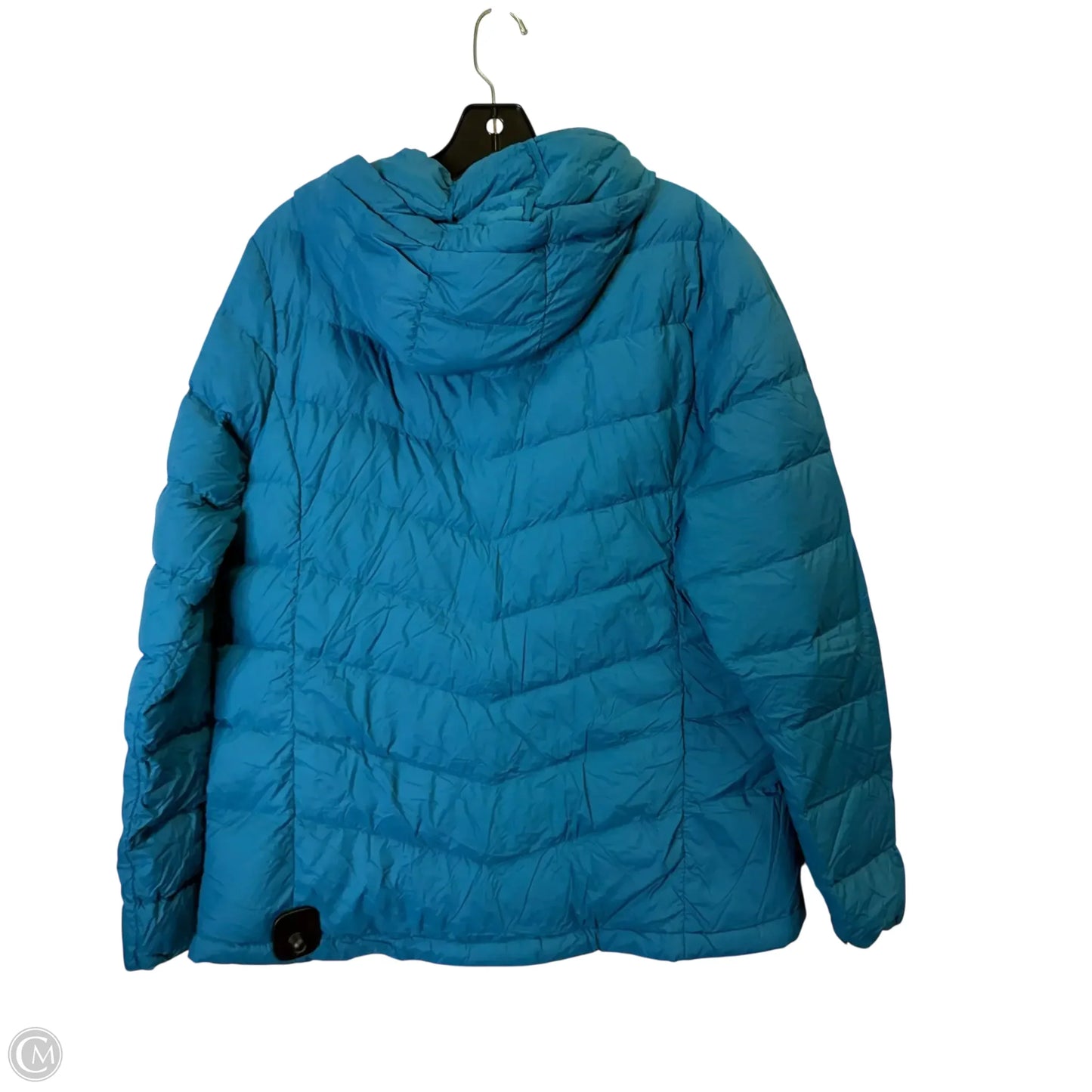 Jacket Puffer & Quilted By Eddie Bauer In Blue, Size: L