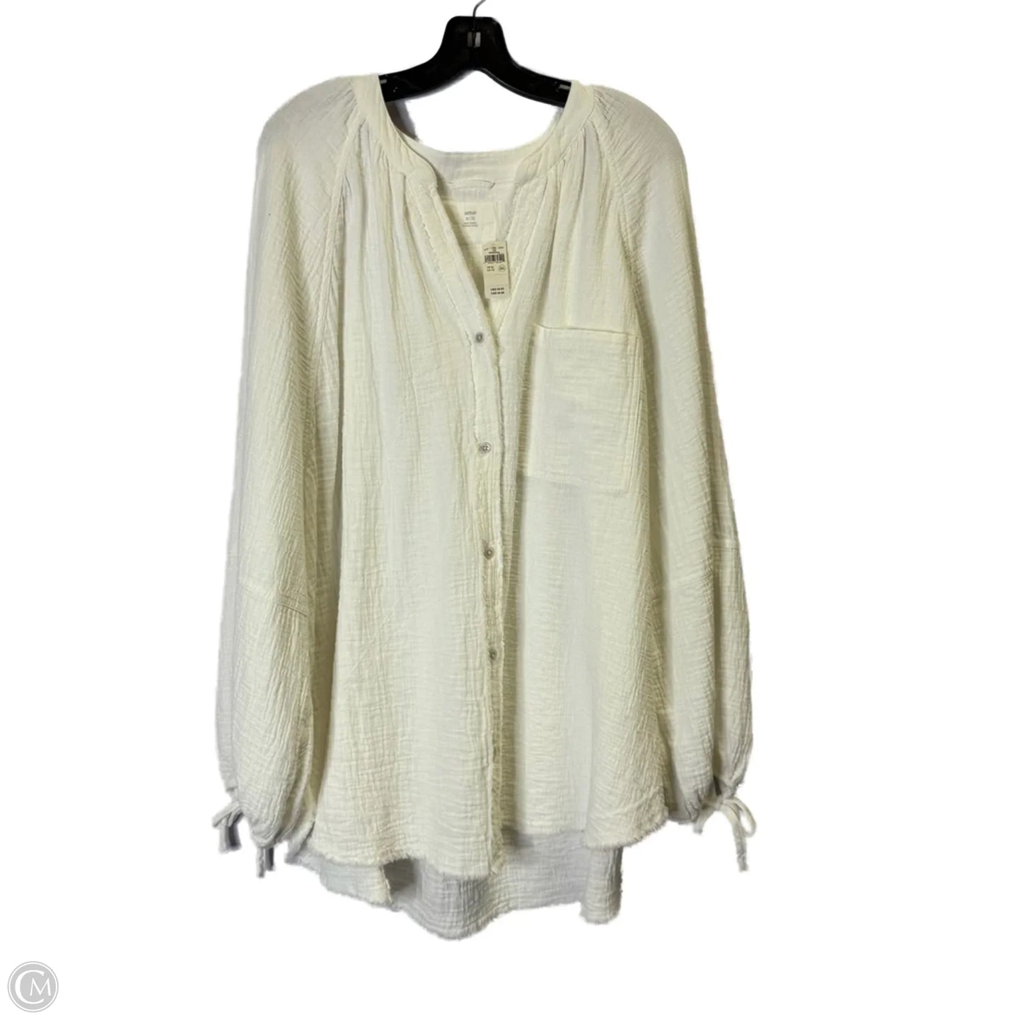 Top Long Sleeve By Aerie In White, Size: Xl
