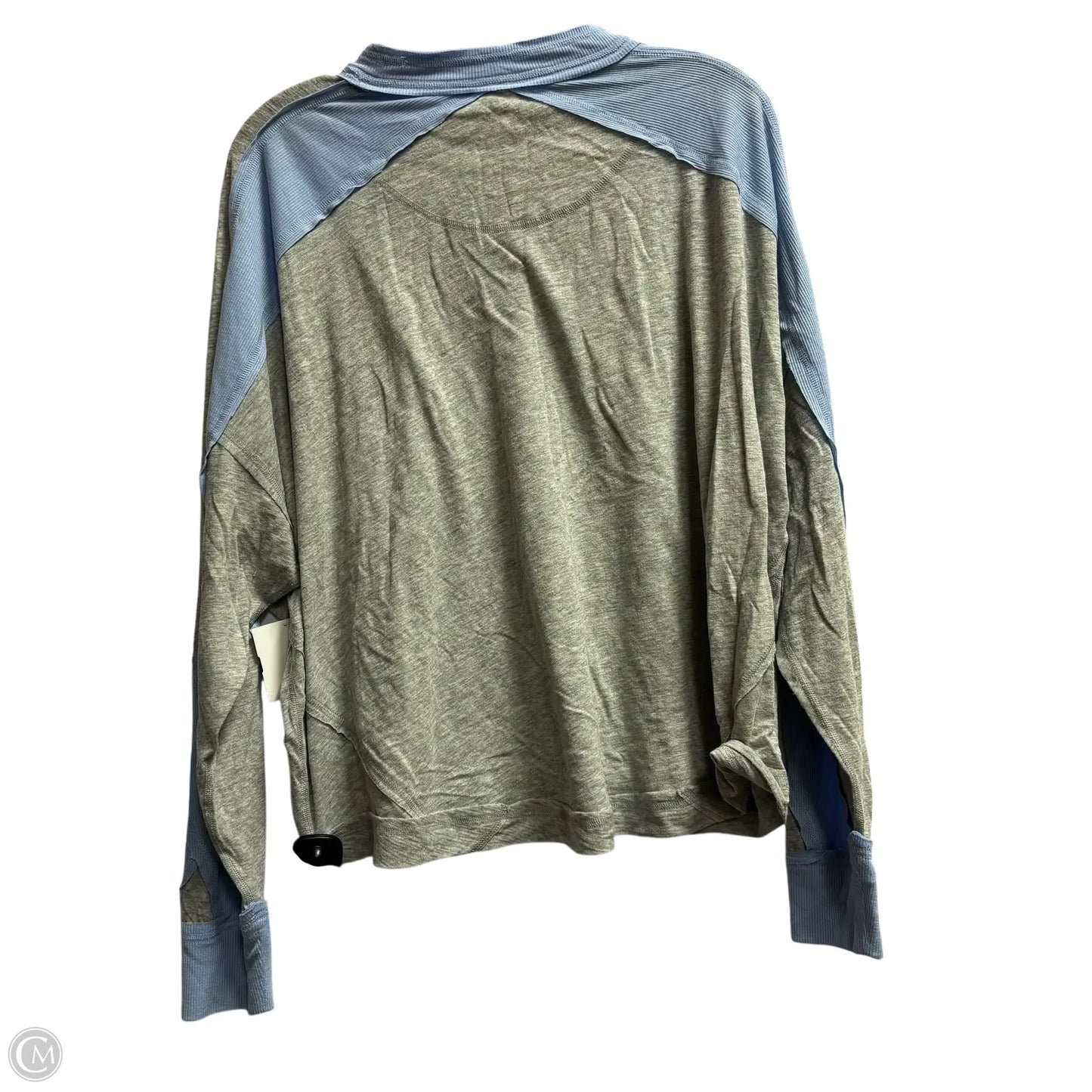 Top Long Sleeve By Free People In Blue & Grey, Size: S