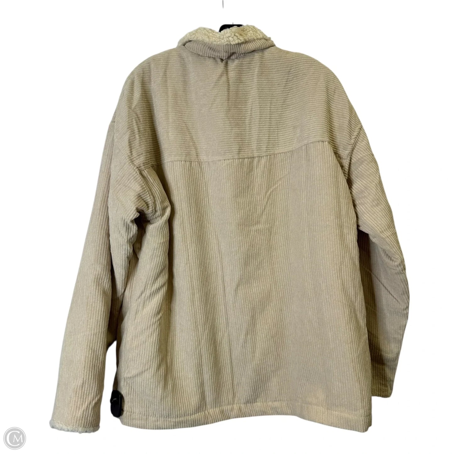 Coat Faux Fur & Sherpa By Promesa In Beige, Size: M