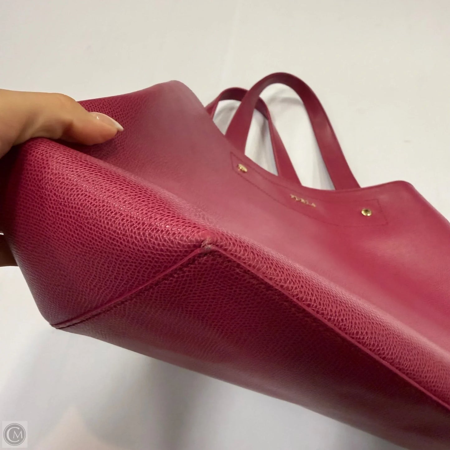 Handbag Leather By Cmc, Size: Large