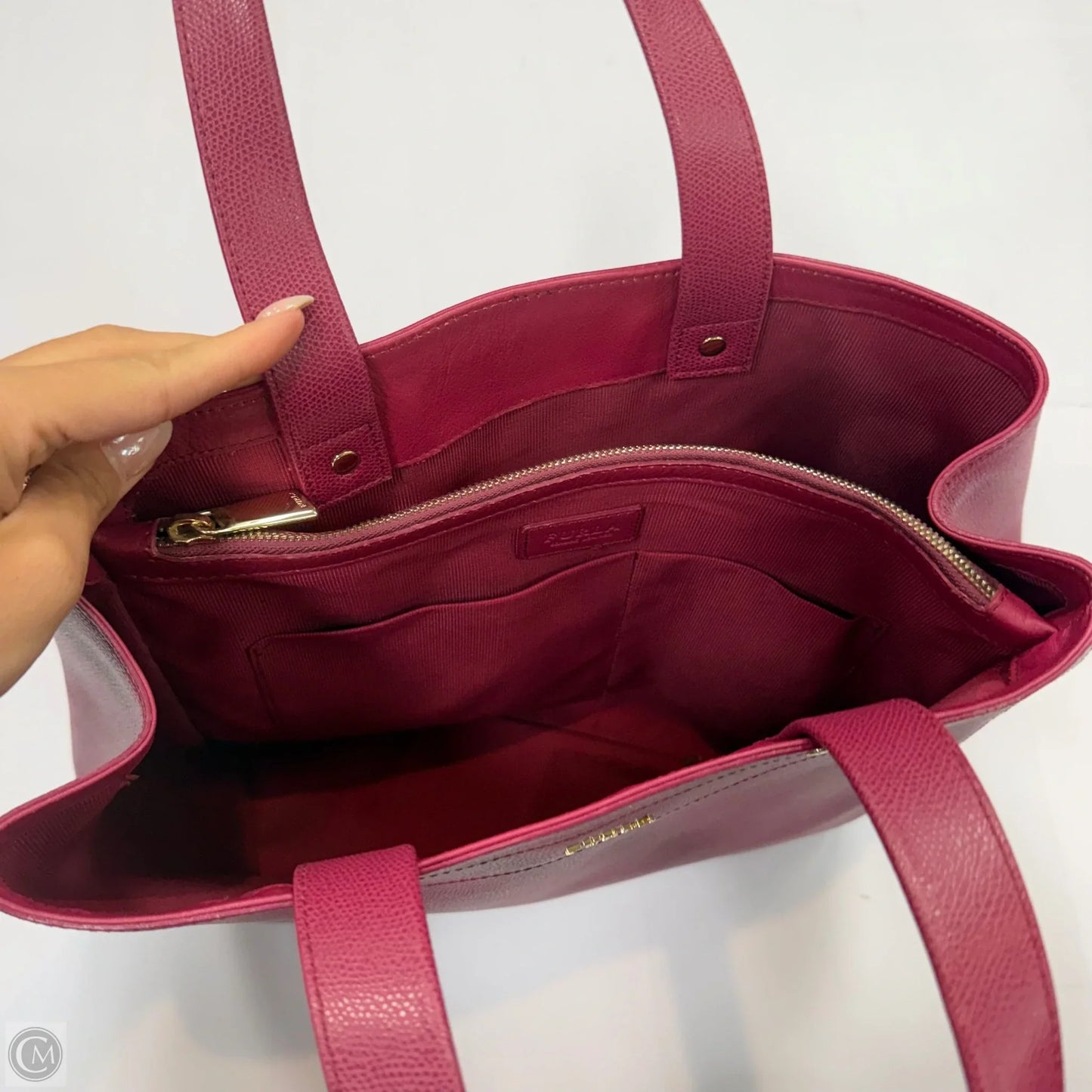 Handbag Leather By Cmc, Size: Large