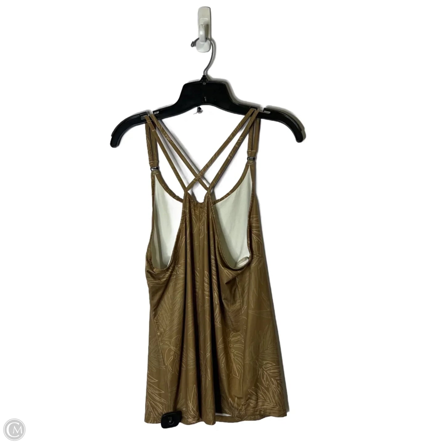 Athletic Tank Top By Nike Apparel In Tan, Size: L