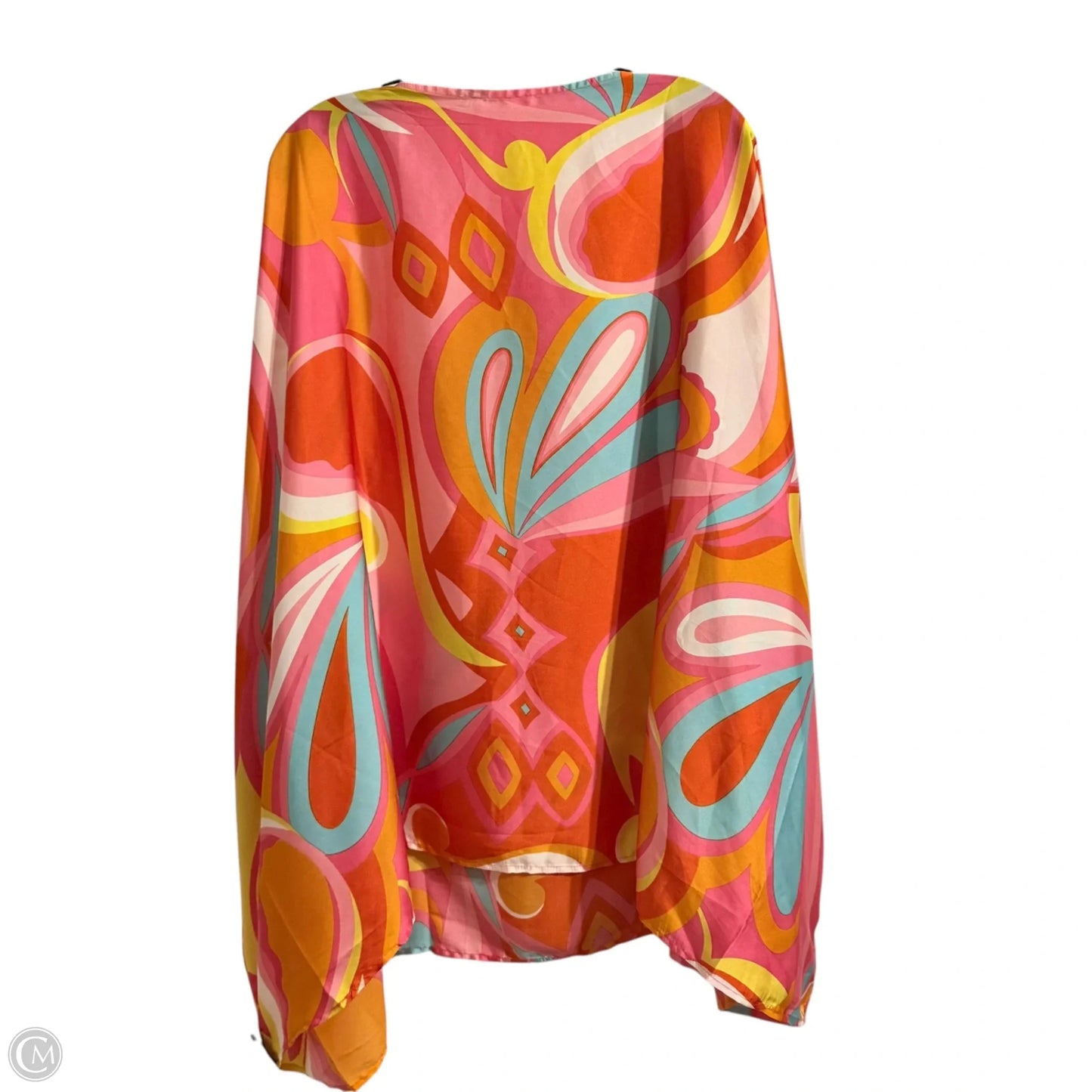 Top Long Sleeve By Oddi In Orange, Size: 3x