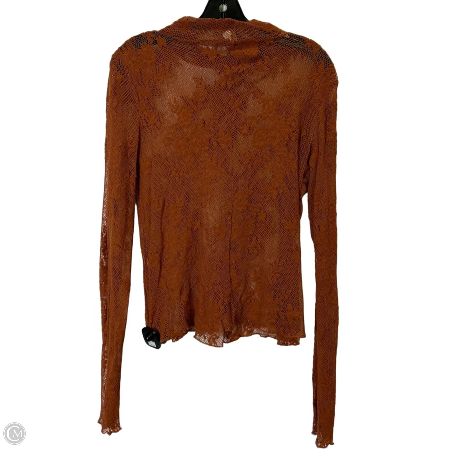 Top Long Sleeve By Free People In Orange, Size: L