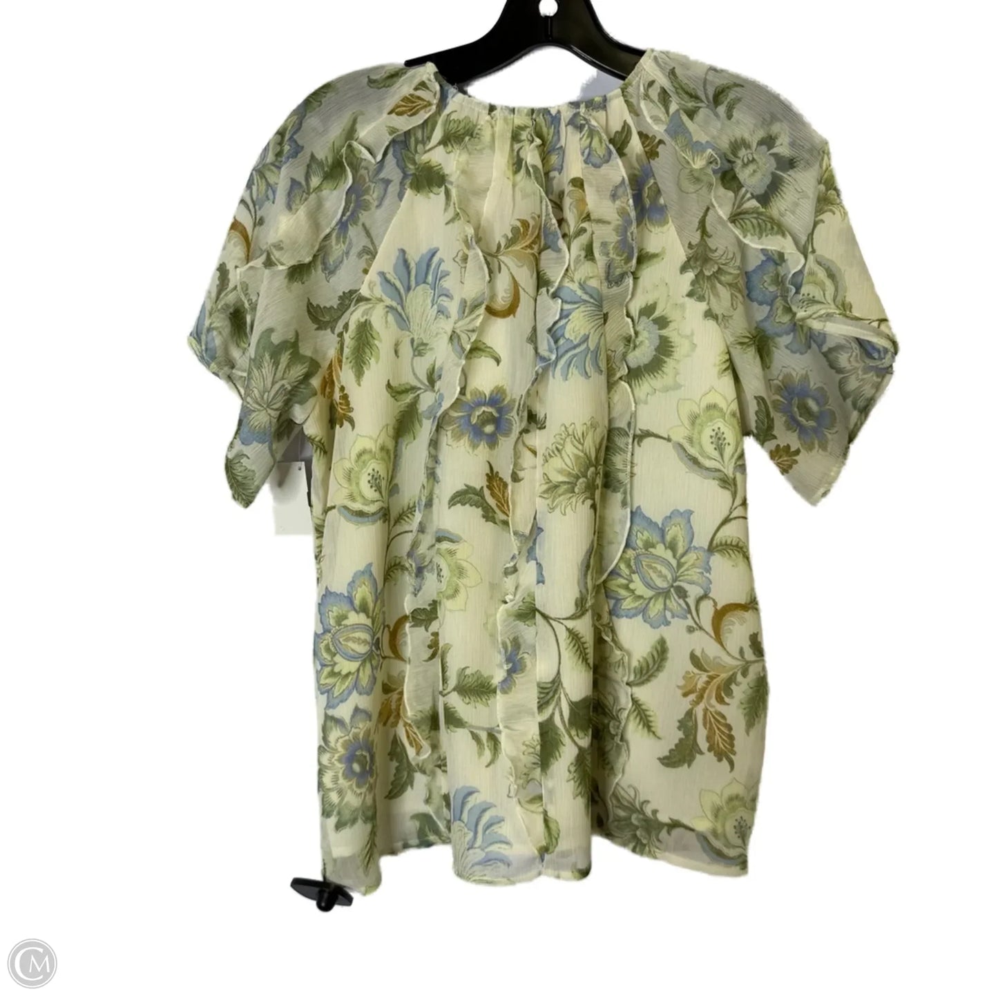 Top Short Sleeve By Loft In Cream, Size: S