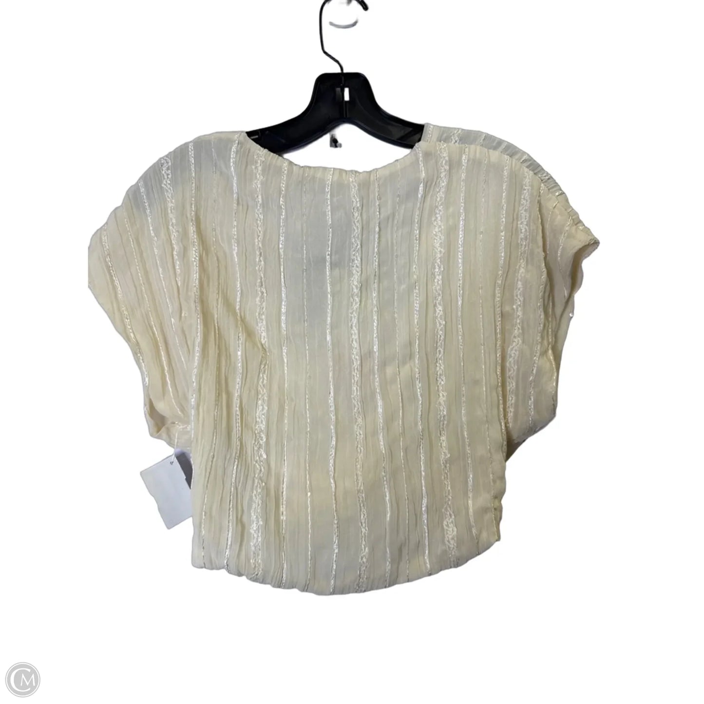 Top Short Sleeve By Zara In Cream, Size: Xs