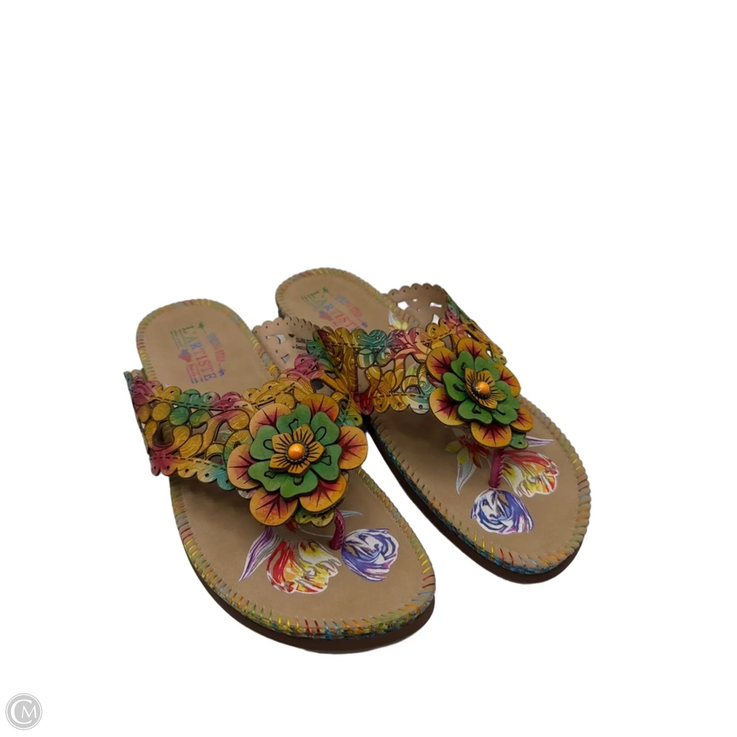 Sandals Flats By Spring Step In Gold, Size: 11